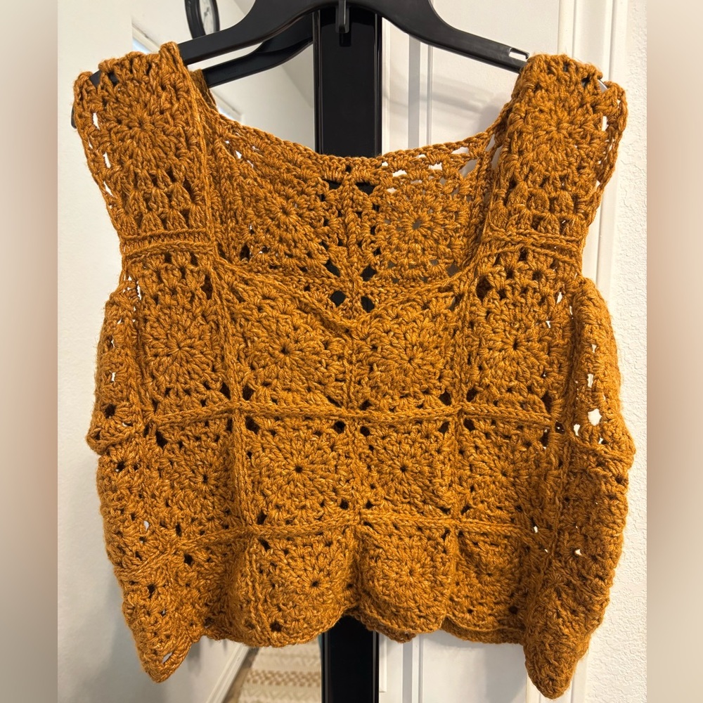 Handmade crocheted top. Fits size XXL